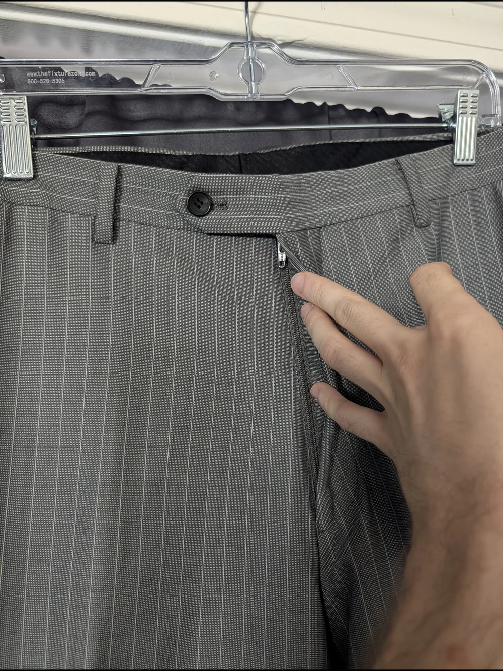 CARVEN Gray Pinstripe Savile Row Wool Men's 2pc Suit - Jacket and Trousers